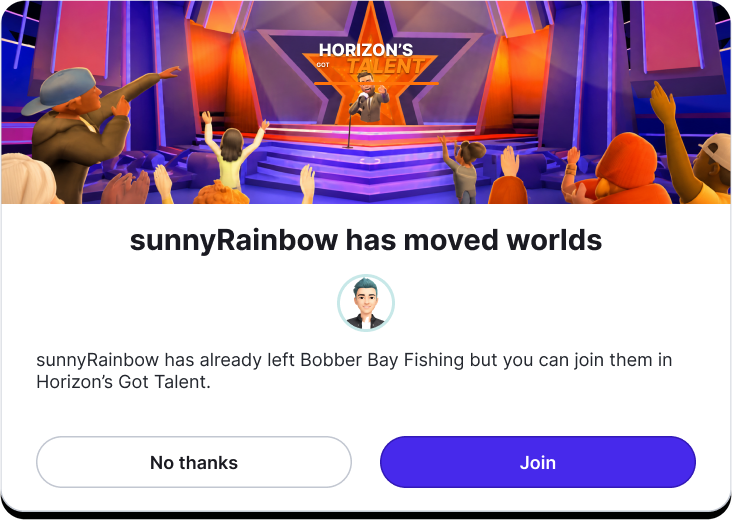 sunnyRainbow has moved worlds dialog