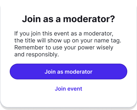 Join as moderator dialog