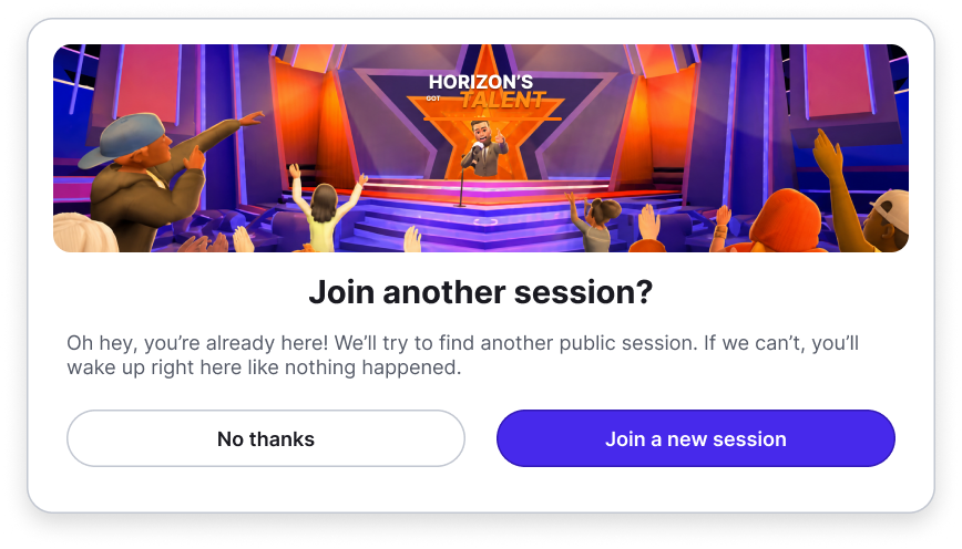 Join another session dialog