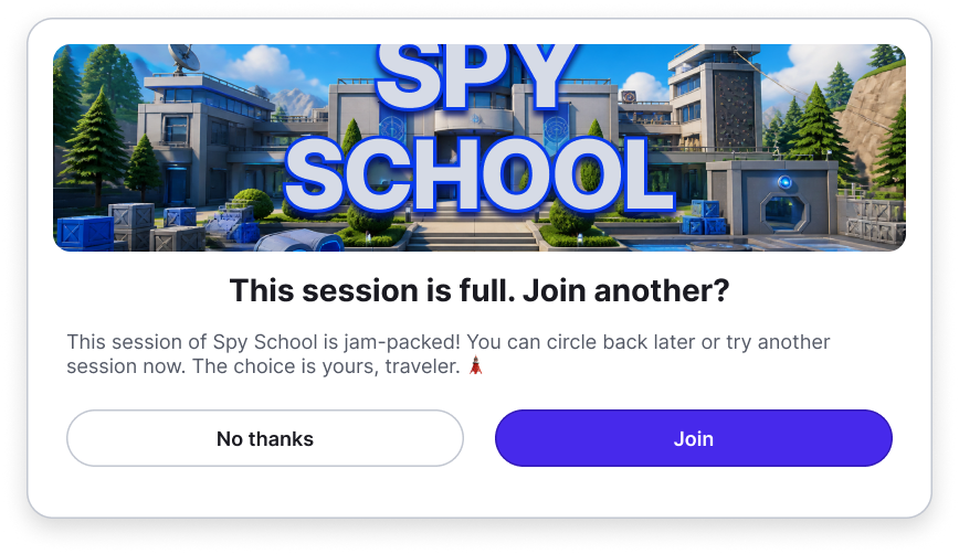 Spy School session full dialog